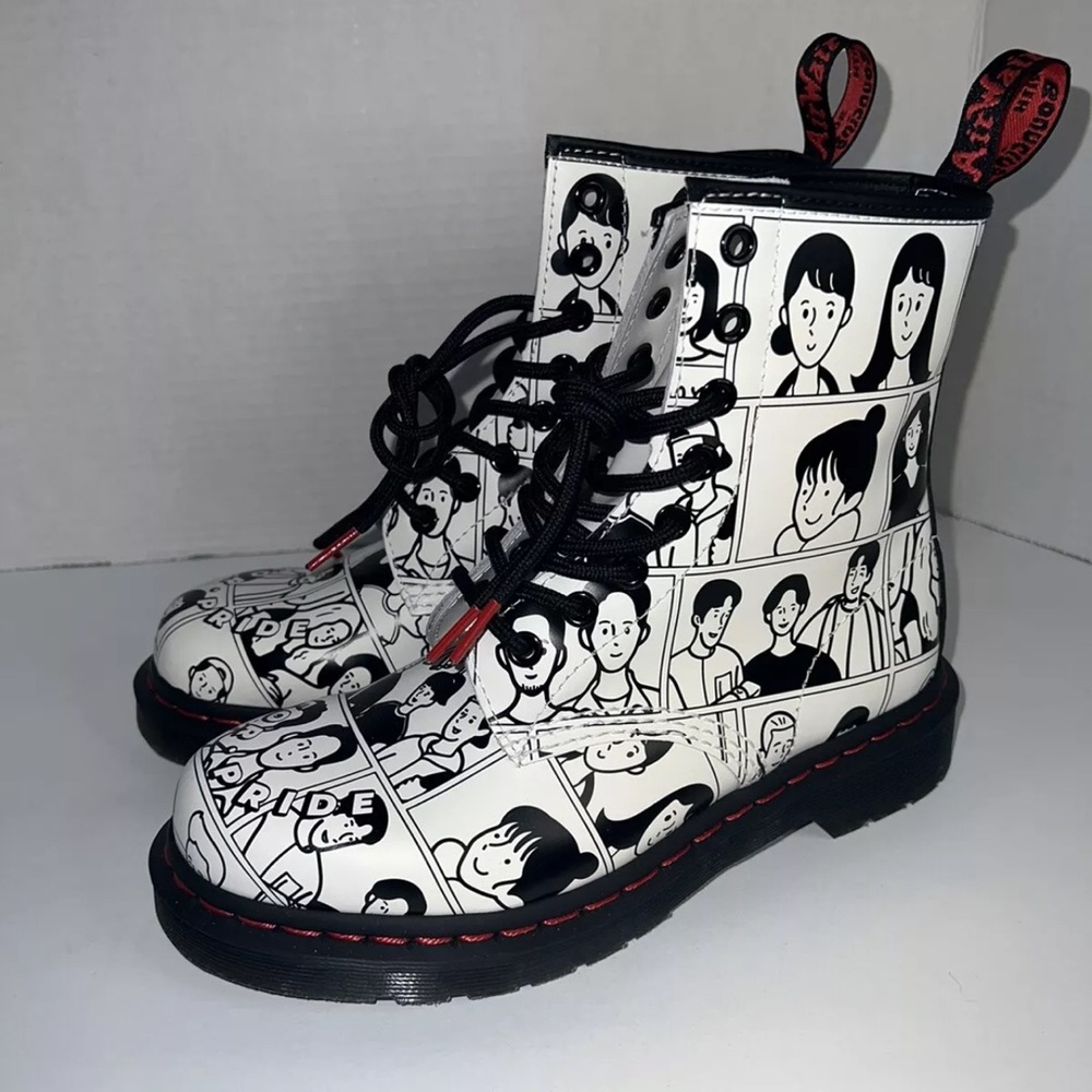 Dr. Martens 1460 Pride Fuyuki Kanai Combat Boots Unisex Sz. M5 W6 MSRP $180 NWOB